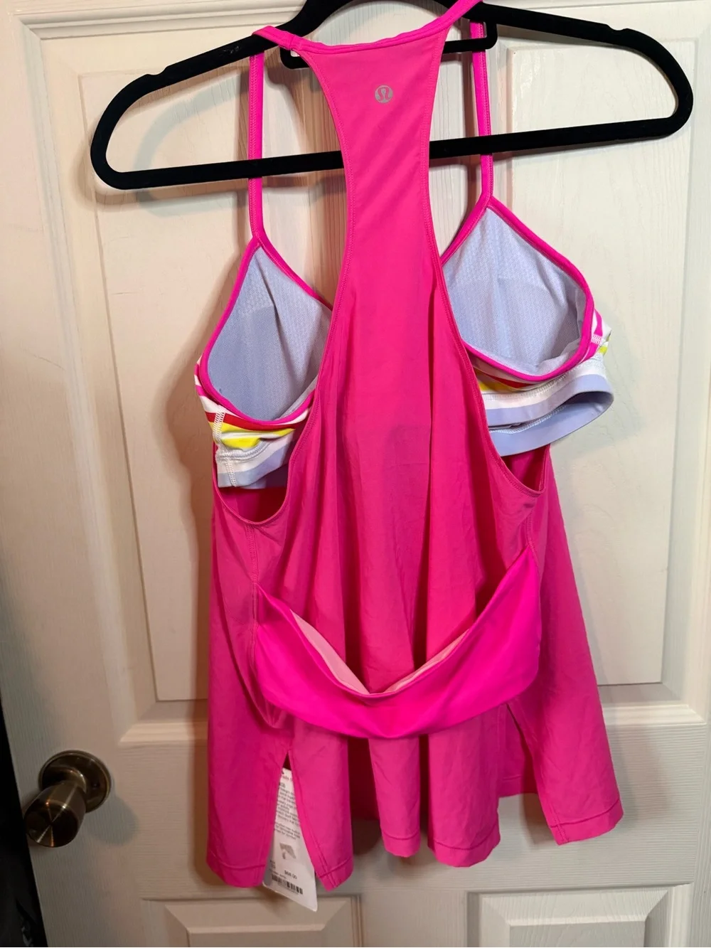 Lululemon Amped Racerback Tank Top Built in Bra Pink Woman’s Size 10 NEW!